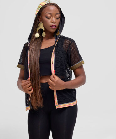 LIMAU Meshed Top with Hoodie