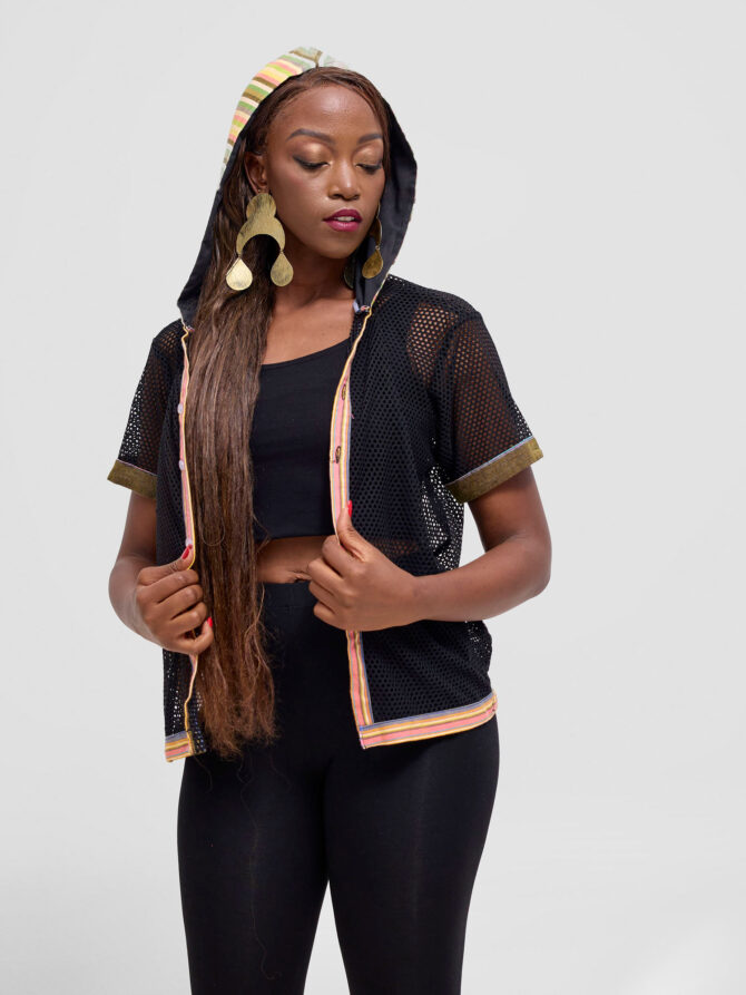 LIMAU Meshed Top with Hoodie