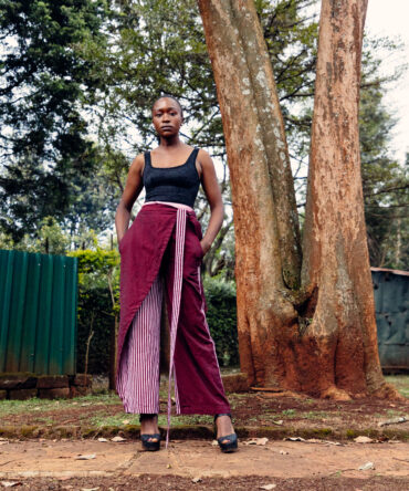 ALFAJIRI Wrap Pants - Maroon