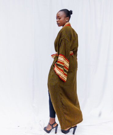 DHAHABU Classic Kimono (Full Length) - Black Gold