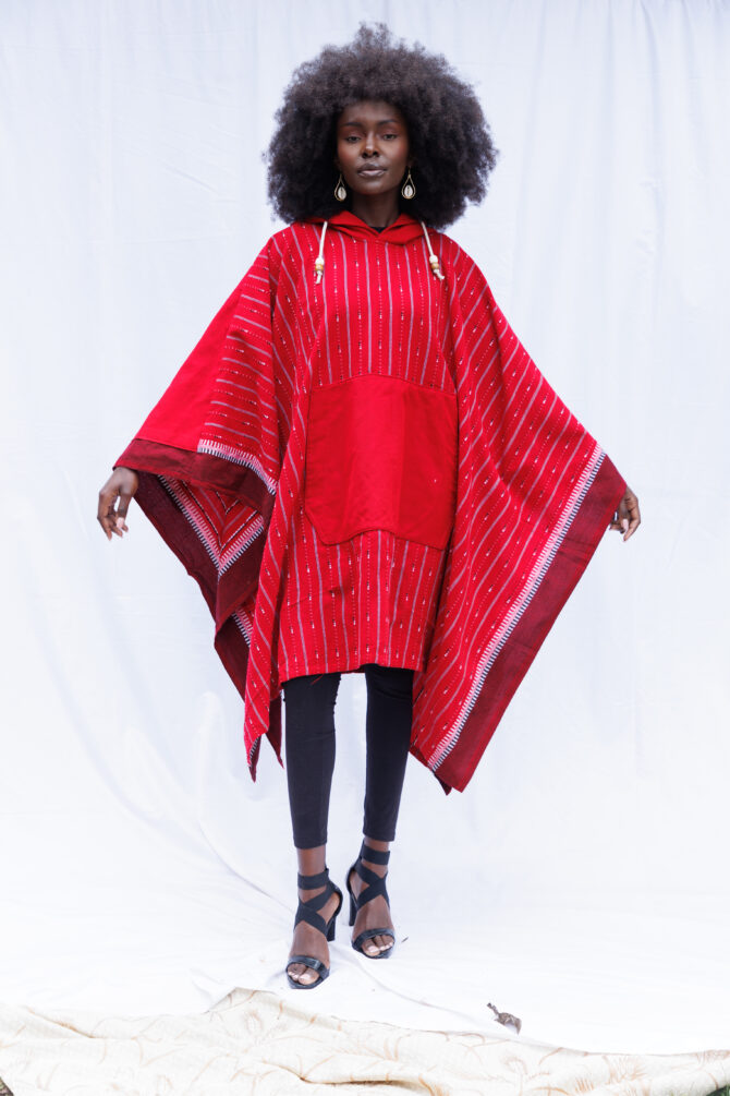 JASIRI Poncho With Hoodie - Afbeelding 14