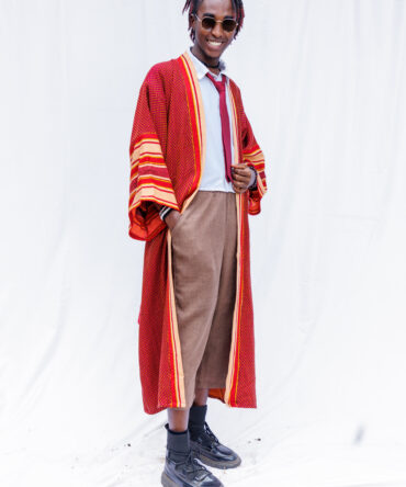 DHAHABU Classic Kimono (Full Length) - Cherry Gold