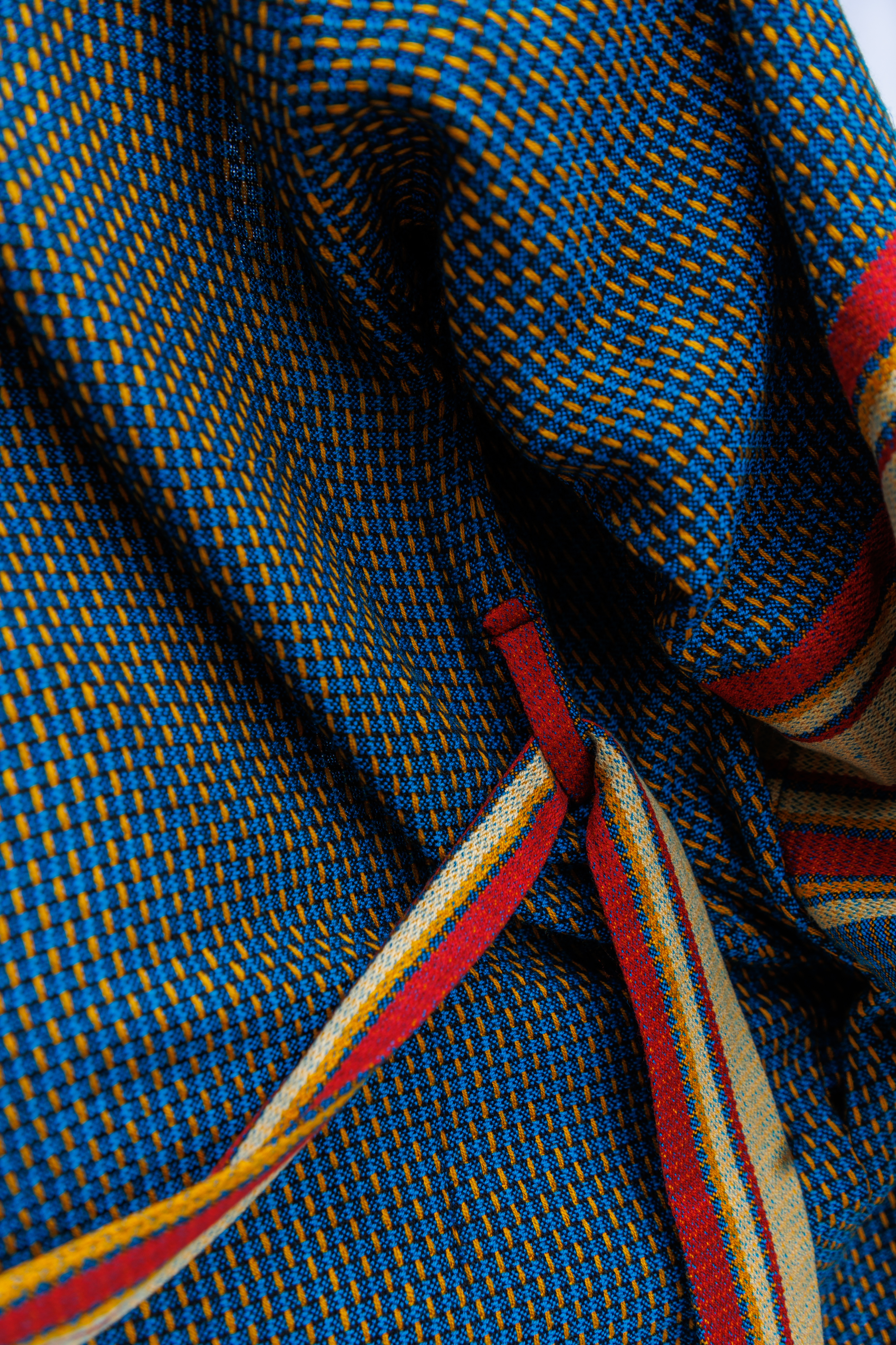 DHAHABU Classic Kimono (Mid Length) - Blue Gold - Image 7