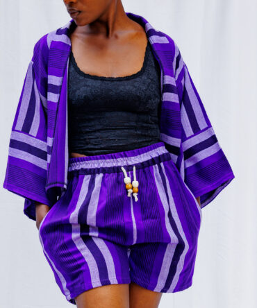 ZAMBARAU Shorts - Purple And White