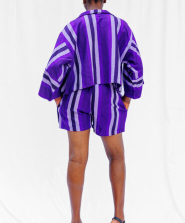 ZAMBARAU Crop - Purple And White